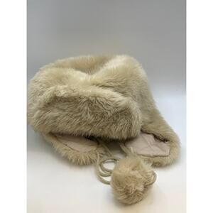 FOREVER 21 Women's Light Brown Faux Fur Quilted Trapper Hat SZ OS